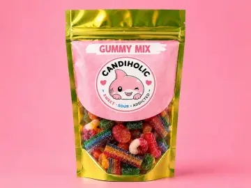 Kolorowa paczka żelków "Gummy Mix" z uroczym rekinem. Idealne na słodko-kwaśne doznania, jak w piosence o żelkach.